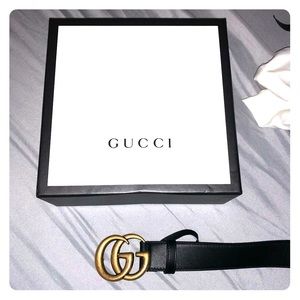 GUCCI GG leather belt